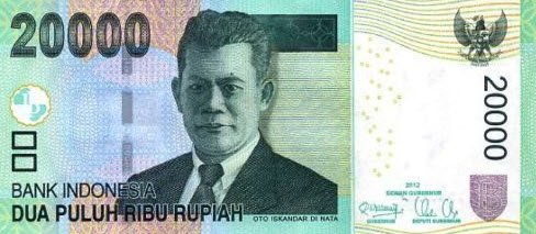 P151 Indonesia 20000 Rupiah Year 2014/15